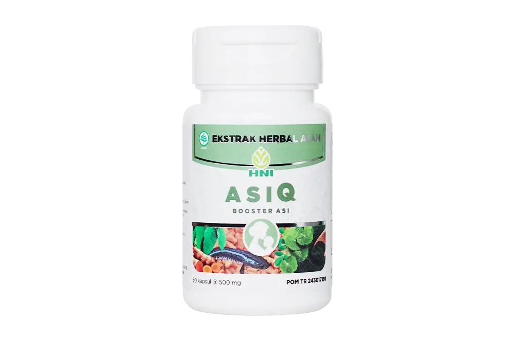 Botol ASIQ HNI isi 50 kapsul herbal pelancar ASI ibu menyusui