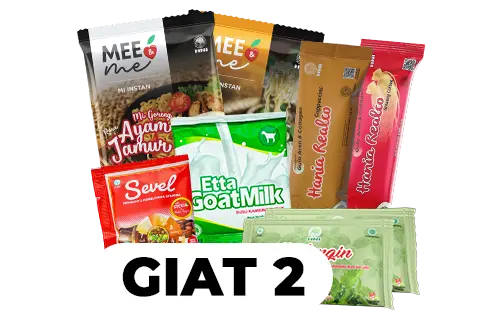 Paket Giat 2 HNI berisi aneka makanan dan minuman sehat