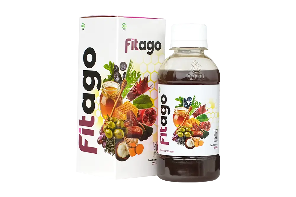 Kemasan botol Fitago HNI 250 gram madu herbal daya tahan tubuh