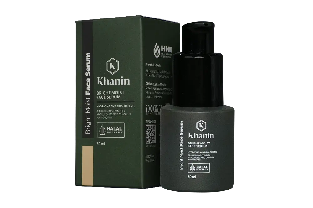 Botol dropper Khanin Bright Moist Face Serum HNI 30 ml