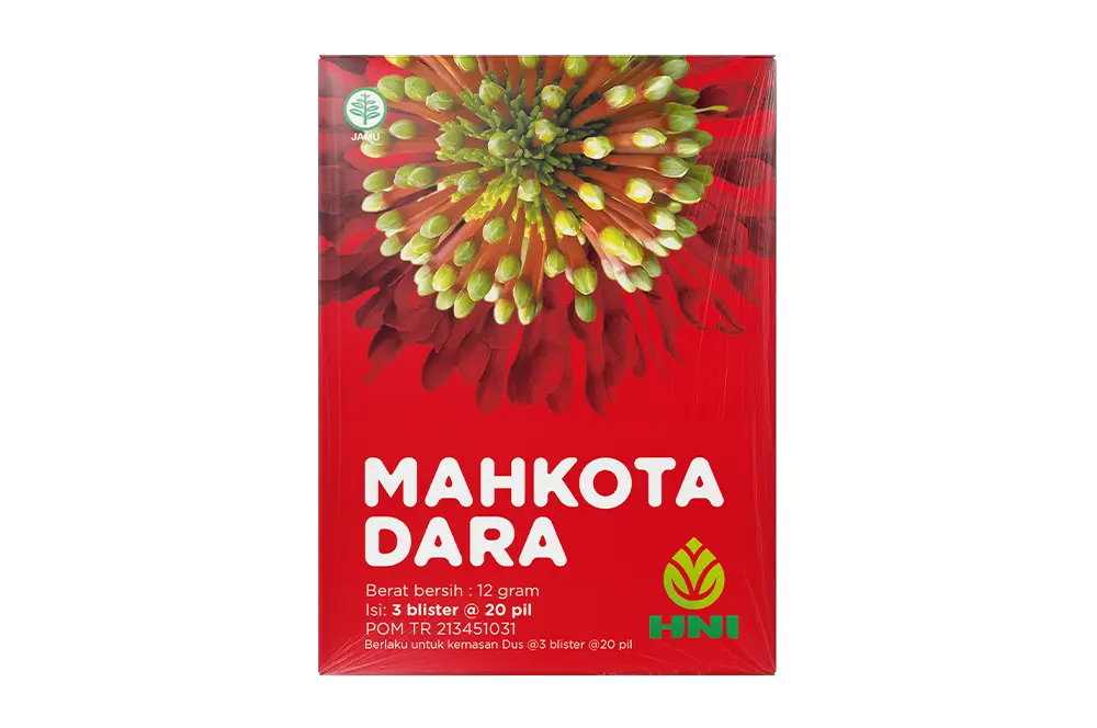 Produk Mahkota Dara HNI isi 3 blister @ 20 pil