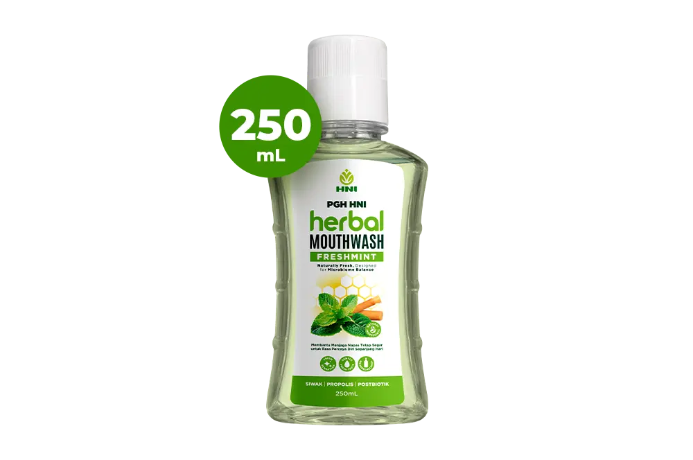 Botol PGH HNI Herbal Mouthwash Freshmint 250 ml
