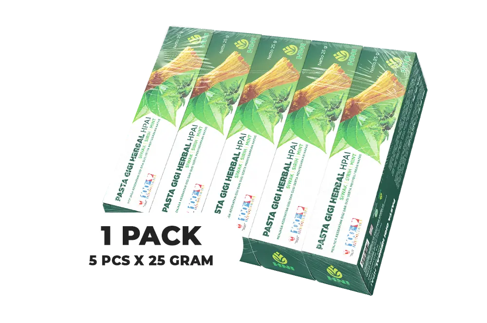 Kemasan PGH Siwak Travel HNI 25 gram isi 5 pcs