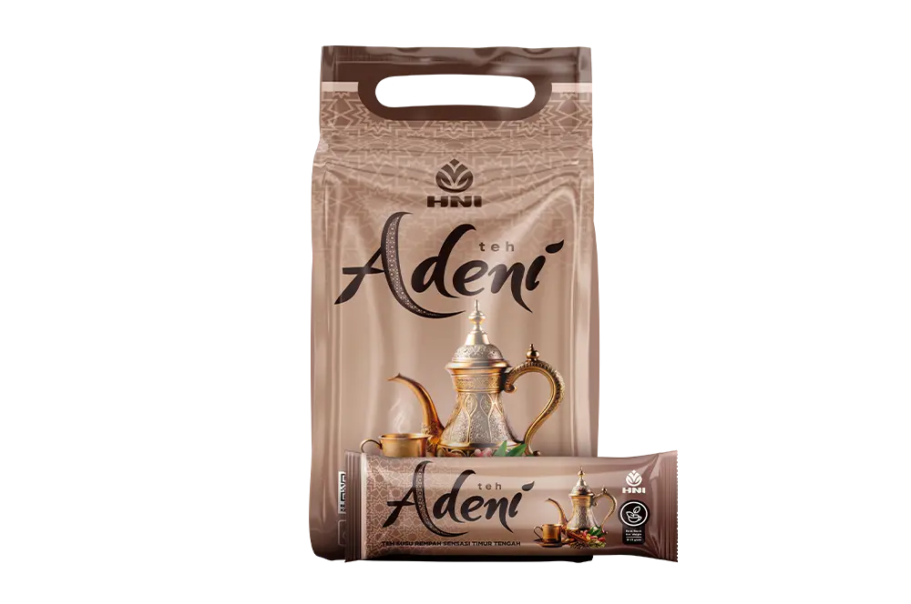 Kemasan Hania Teh Adeni HNI teh susu rempah 10 sachet